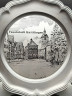 Тарелка декоративная винтажная "Изображение города Книттлинген", олово (95%), 23 см, Германия, 1970-80гг.