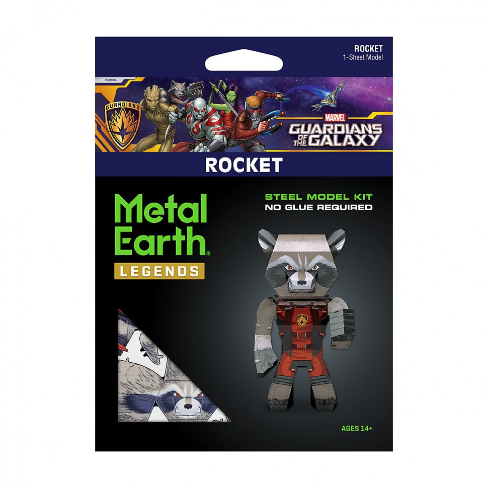 Купить Metal Earth: Guardians of the Galaxy Rocket Металлическая Земля:  Стражи Галактики Ракета в интернет-магазине Diskontshop.eu Германия всего  за 716 руб. в