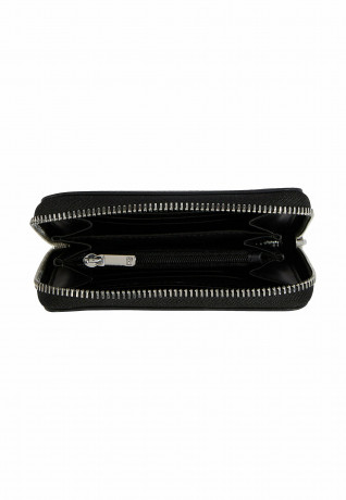 Tommy Hilfiger MEDIUM PEBBLE GRAIN MONOGRAM Wallet black СРЕДНЯЯ ГАЛКА МОНОГРАММА Бумажник черный