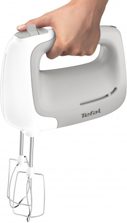Tefal Tefal Handmixer HT450B Prep'Mix, 450 W, 5 Geschwindigkeiten, 2 Schneebesen und 2 Knethaken aus Edelstahl  Ручной миксер Tefal HT450B Prep&#39;Mix, 450 Вт, 5 скоростей, 2 венчика и 2 насадки для теста из нержавеющей стали
