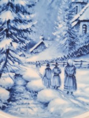 Seltmann Weiden Декоративная тарелка "Рождество 1980. Зима в Тироле", 19,5 см, 1980г., Германия