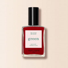 Manucurist Green Red Velvet Nail Polish 15ml Лак для ногтей (Франция), стойкое покрытие без сколов, безопасная растительная формула 9 Free, 15мл
