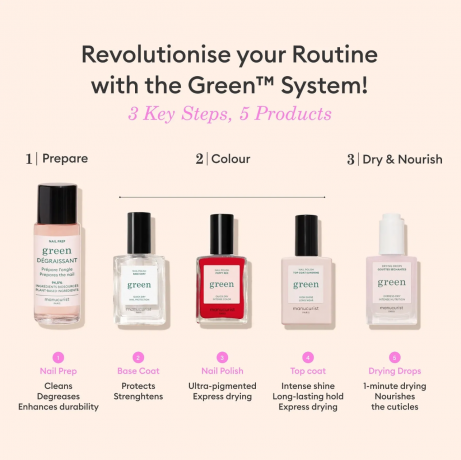 Manucurist Green Red Velvet Nail Polish 15ml  Лак для ногтей (Франция), стойкое покрытие без сколов, безопасная растительная формула 9 Free, 15мл