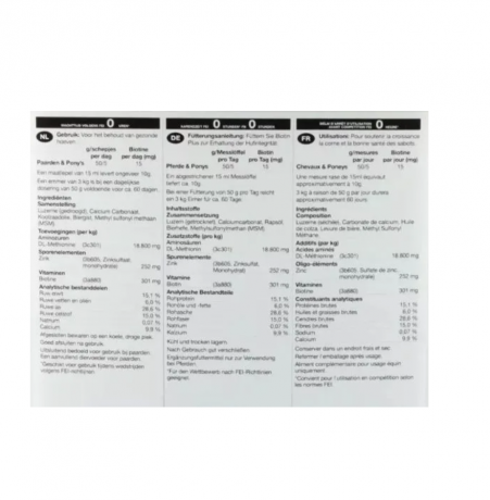 NAF Biotin Plus 2kg, Кормовая добавка для лошадей и пони (Великобритания), 2 кг, порошок, для копыт, шерсти и кожи, биотин, MSM, метионин, цинк, кальций