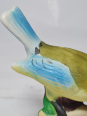 Фигурка декоративная винтажная фарфоровая &quot;Птица на ветке&quot;, 9,5 x 7 см, Тайвань, 1960-70гг.