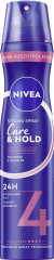 NIVEA Care &amp; Hold Haarspray, 250 ml, Нивеа Лак для волос, пантенол и витамин B3, до 24ч фиксация, восстановление, 250 мл
