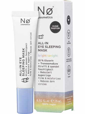 NO COSMETICS All-in Eye Sleeping Mask, 15 ml, No Cosmetics Ночная маска для области вокруг глаз с глицерином и транексамовой кислотой, против отёков и тёмных кругов, 15 мл