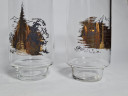 Набор стаканов винтажных Im Stil Willibecher с достопримечательностями, стекло, 12 см, 4 шт., Германия, 1960-70гг.