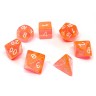 dice4friends 7-teiliges RPG Wurfelset Transparent: Coral Набор игральных костей RPG из 7 предметов Прозрачный: Коралловый