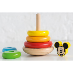 Mickey Mouse stapelbare Ringe aus Holz Штабелируемые деревянные кольца Микки Мауса