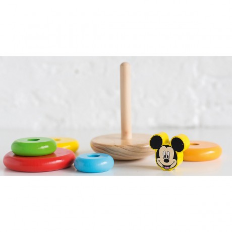 Mickey Mouse stapelbare Ringe aus Holz Штабелируемые деревянные кольца Микки Мауса