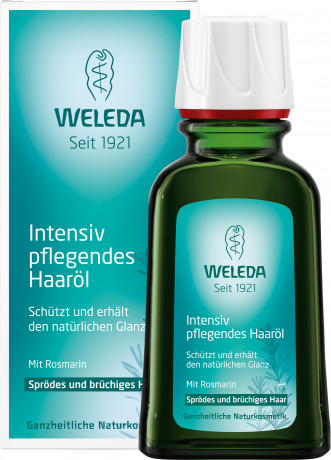 WELEDA ROSMARIN Intensiv Pflegendes Haaroel, 50 ml, Розмариновое масло для интенсивного ухода за сухими и ломкими волосами и кончиками, 50 мл
