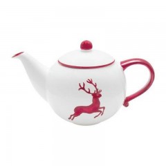 Gmundner Keramik Gmundner Keramik Rubinroter Hirsch Teekanne glatt 0,5 L / h: 12 cm Заварочный чайник Gmundner Ceramic Ruby Red Deer гладкий 0,5 л / высота: 12 см