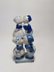 Delft Делфтский фарфор Набор коллекционных статуэток &quot;Целующиеся мальчик и девочка&quot;