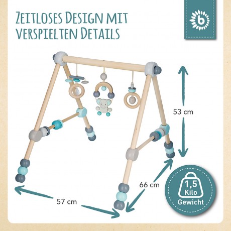 bieco Spieltrapez Spielbogen fur Babys Hohenverstellbar aus Holz Activity Center Baby Spielbogen Игровая арка-трапеция для малышей Деревянный игровой центр с регулируемой высотой Детская арка