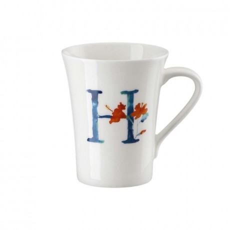 Hutschenreuther Hutschenreuther Flower Alphabet Becher mit Henkel H-Hibiscus 0,40 L Кружка Hutschenreuther Flower Alphabet с ручкой H-Hibiscus 0,40 л