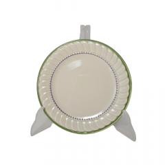 Zeller Keramik Винтажная тарелка с фактурным краем и зеленым ободком, 17,5см, Германия, 1960-70гг.