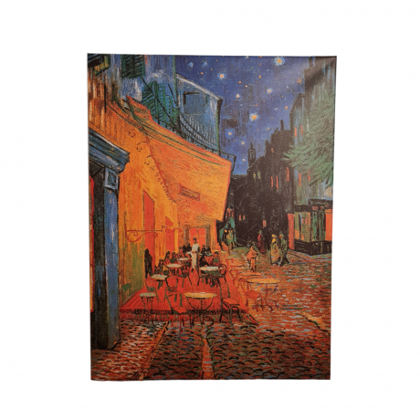 Картина винтажная / репродукция Винсент Ваг Гог "Ночная терраса кафе (1888)", 60 х 80 см, Германия, 1980-90гг.