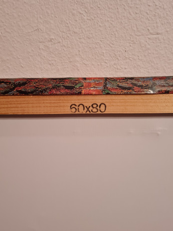 Картина винтажная / репродукция Винсент Ваг Гог "Ночная терраса кафе (1888)", 60 х 80 см, Германия, 1980-90гг.