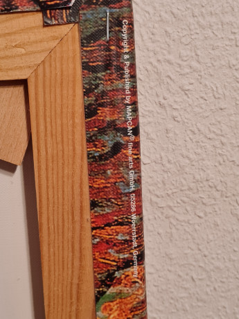 Картина винтажная / репродукция Винсент Ваг Гог "Ночная терраса кафе (1888)", 60 х 80 см, Германия, 1980-90гг.