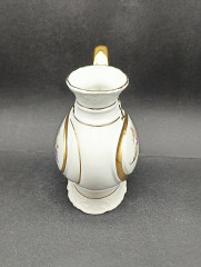 Кружка винтажная JDME Czechoslovakia 78 er с ручкой, цветочный декор с позолотой, фарфор, 17 х 11 см, Чехословакия, 1960-70гг.