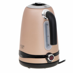JUNG JUNG Wasserkocher ADLER AD1295G Wasserkocher mit Temperatureinstellung Digital Kettle, 1.7 l, 2200 W, Edelstahl LCD Display 360° Basis, Wasserkessel Wasser kochen Kettle  Чайник JUNG Чайник ADLER AD1295G с регулировкой температуры, цифровой чайник, 1