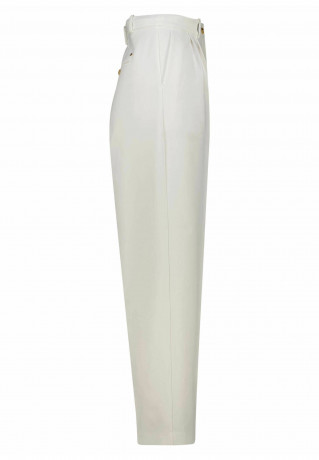 Tommy Hilfiger TAPERED PLEATED Trousers offwhite ЗАУЖЕННЫЕ СО СКЛАДКАМИ Брюки от белого