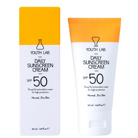 YOUTH LAB. Daily Sunscreen Cream SPF 50 Normal_Dry Skin  Ежедневный солнцезащитный крем SPF 50 для нормальной_сухой кожи