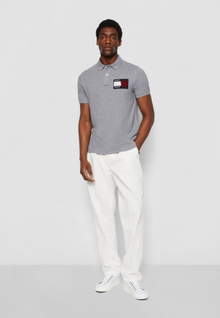 Tommy Hilfiger GOOD LUCK Polo shirt medium grey heather УДАЧА Рубашка поло средний серый вереск