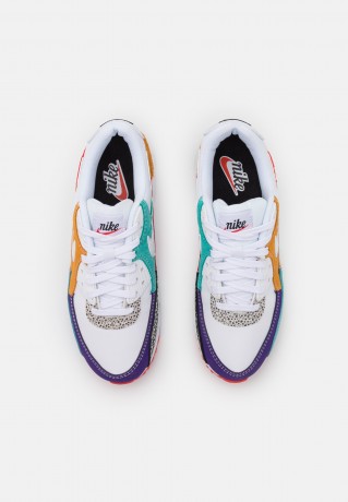 Nike Sportswear AIR MAX 90 SE Sneaker low white/white/light curry/habanero red/washed teal/electro purple AIR MAX 90 SE Низкие кроссовки женские белый/белый/светлый карри/красный хабанеро/бледно-бирюзовый/фиолетовый электро