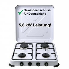 BlueCraft BlueCraft Gaskocher, (fur Propan-Gasflasche Gas-Kochfeld), Campingkocher 4-flammig, Gasherd 50 mbar  Газовая плита BlueCraft, (для газовой плиты из баллона с пропаном), походная пита 4 пламени, газовая плита 50 мбар