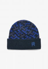 Tommy Hilfiger ICONIC MONOGRAM BEANIE Beanie space blue ICONIC МОНОГРАММА ШАПКА Шапочка космический синий