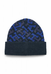 Tommy Hilfiger ICONIC MONOGRAM BEANIE Beanie space blue ICONIC МОНОГРАММА ШАПКА Шапочка космический синий