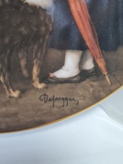 LILIEN PORZELLAN Номерная декоративная тарелка &quot;Визит&quot; Франц фон Дефреггер,  5318С, 20см, Германия, 1988г.