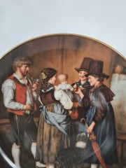 LILIEN PORZELLAN Номерная декоративная тарелка &quot;Визит&quot; Франц фон Дефреггер,  5318С, 20см, Германия, 1988г.