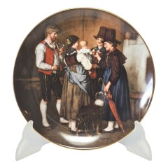 LILIEN PORZELLAN Номерная декоративная тарелка &quot;Визит&quot; Франц фон Дефреггер,  5318С, 20см, Германия, 1988г.