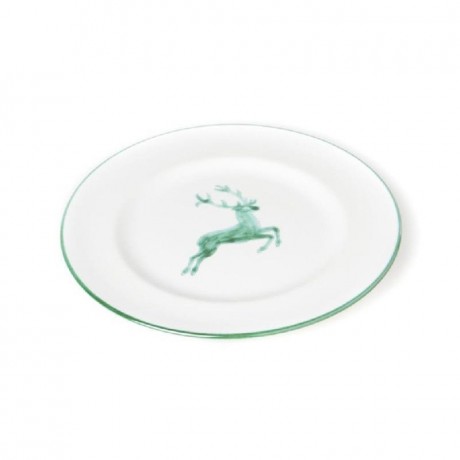 Gmundner Keramik Gmundner Keramik Gruner Hirsch Dessertteller / Fruhstucksteller Gourmet d: 22 cm / h: 2,2 cm Десертная тарелка Gmundner Ceramics Green Deer / Тарелка для завтрака Gourmet d: 22 см / высота: 2,2 см