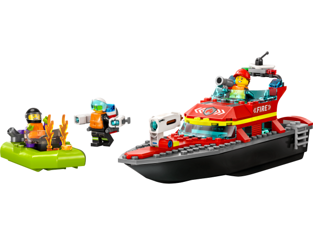 Lego Feuerwehrboot пожарная лодка