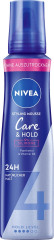 NIVEA Care &amp; Hold Styling Mousse, 150 ml, Нивеа Мусс для укладки волос, пантенол и витамин B3, до 24ч фиксация, термозащита, 150 мл