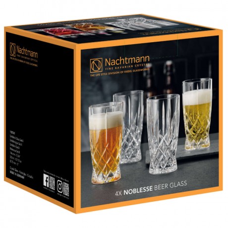Nachtmann Nachtmann Noblesse Softdrinkglas / Bierglas Set 4-tlg. h: 146 mm / 350 m Набор стаканов для безалкогольных напитков/пивных стаканов Nachtmann Noblesse, 4 шт. высота: 146 мм / 350 м