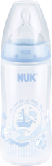 Nuk PP  Blue Gr.1 M, Синяя Силиконовая  Бутылочка для Кормления с  Насадкой  300ml, 1 шт