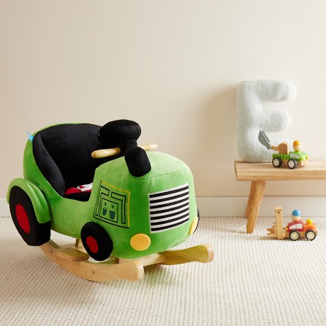 bieco Schaukelpferd Plusch Traktor Schaukeltier 60 cm Baby Wippe Holz Spielzeug ab 9 M Schaukeltiere Лошадка-качалка Плюшевый трактор Животное-качалка 60 см Детская качалка Деревянная игрушка от 9 м Животные-качалки