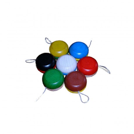 Holzspielzeug Yo-Yo Blau-Weiss Деревянная игрушка йо-йо сине-белая