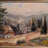 Картина винтажная "Домик в Шварцвальде", гобелен, 97 x 55 см, Германия, 1960-70гг.