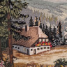 Картина винтажная "Домик в Шварцвальде", гобелен, 97 x 55 см, Германия, 1960-70гг.