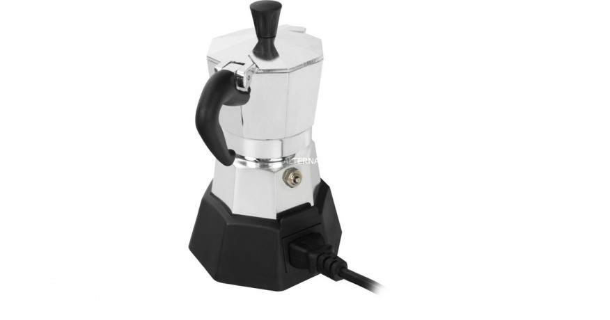 Bialetti Bialetti Elettrika, Espressomaschine silber/schwarz, 2 Tassen silber, schwarz Bialetti Elettrika, кофемашина для эспрессо серебристый/черный, 2 чашки