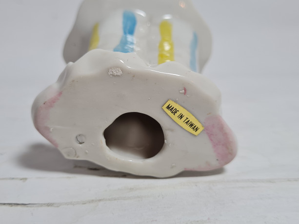 Фигурка винтажная "Клоун в пастельных тонах", фарфор, 17 см, Тайвань, 1960-70гг.