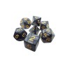 dice4friends 7-tlg. RPG Wurfelset Pearl: Black\/Gold 7 шт. Набор игральных костей для ролевых игр Pearl: Black/Gold