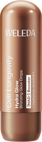 WELEDA Cell Longevity Hydra Glow Bronzing Glow Drops, 15 ml, Бронзирующие капли для лица Hydra Glow с гиалуроновой кислотой HA7 и минеральными пигментами, 15 мл