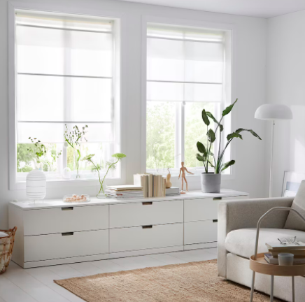 Ikea RINGBLOMMA Faltrollo, weiss 100x160 cm, Икеа РИНГБЛУММА Римская штора, белая, 100x160 см